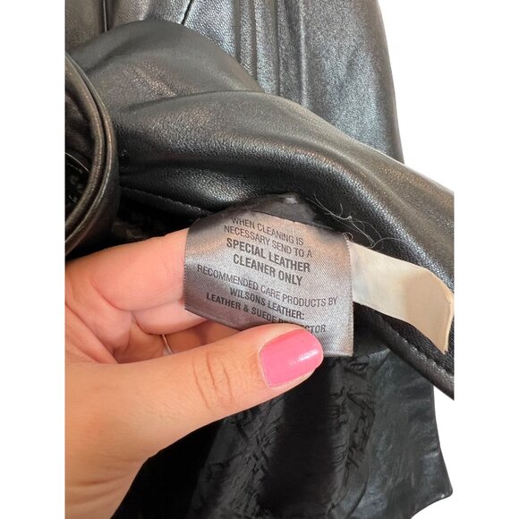 Wilsons Leather Pelle Studio Black Genuine Leather Jacket M - Picture 7 of 9